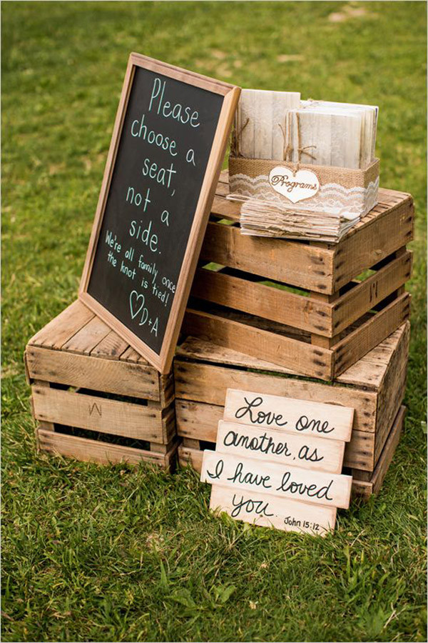 DIY Wood Sign Ideas
 20 Great Ideas To Use Wooden Crates At Rustic Weddings
