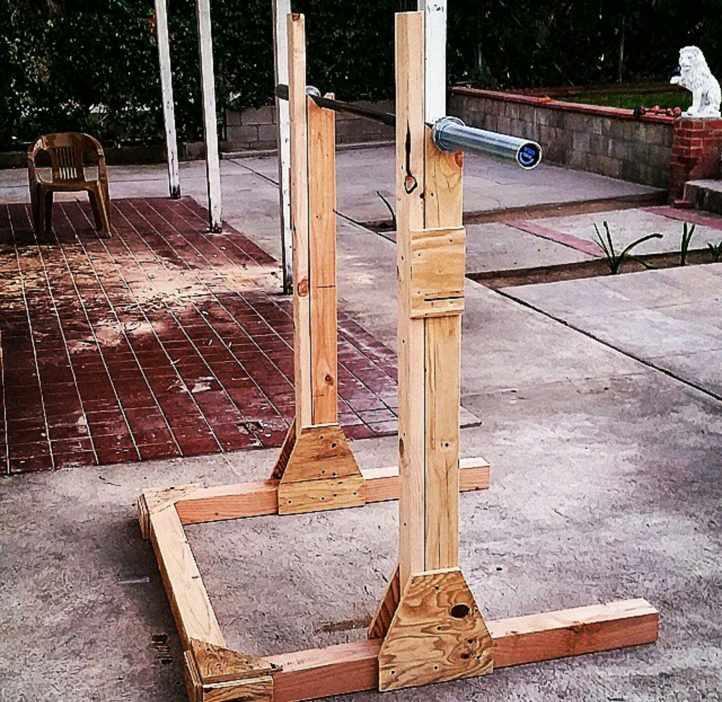 DIY Wood Squat Rack
 Homemade Squat Rack DIY project With images
