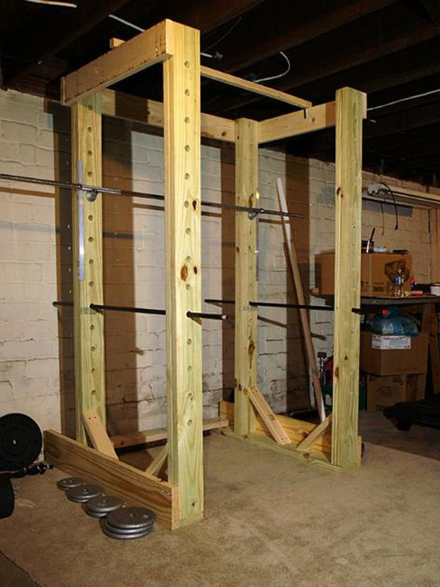 DIY Wood Squat Rack
 9 DIY Squat Rack Ideas For Your Home Gym