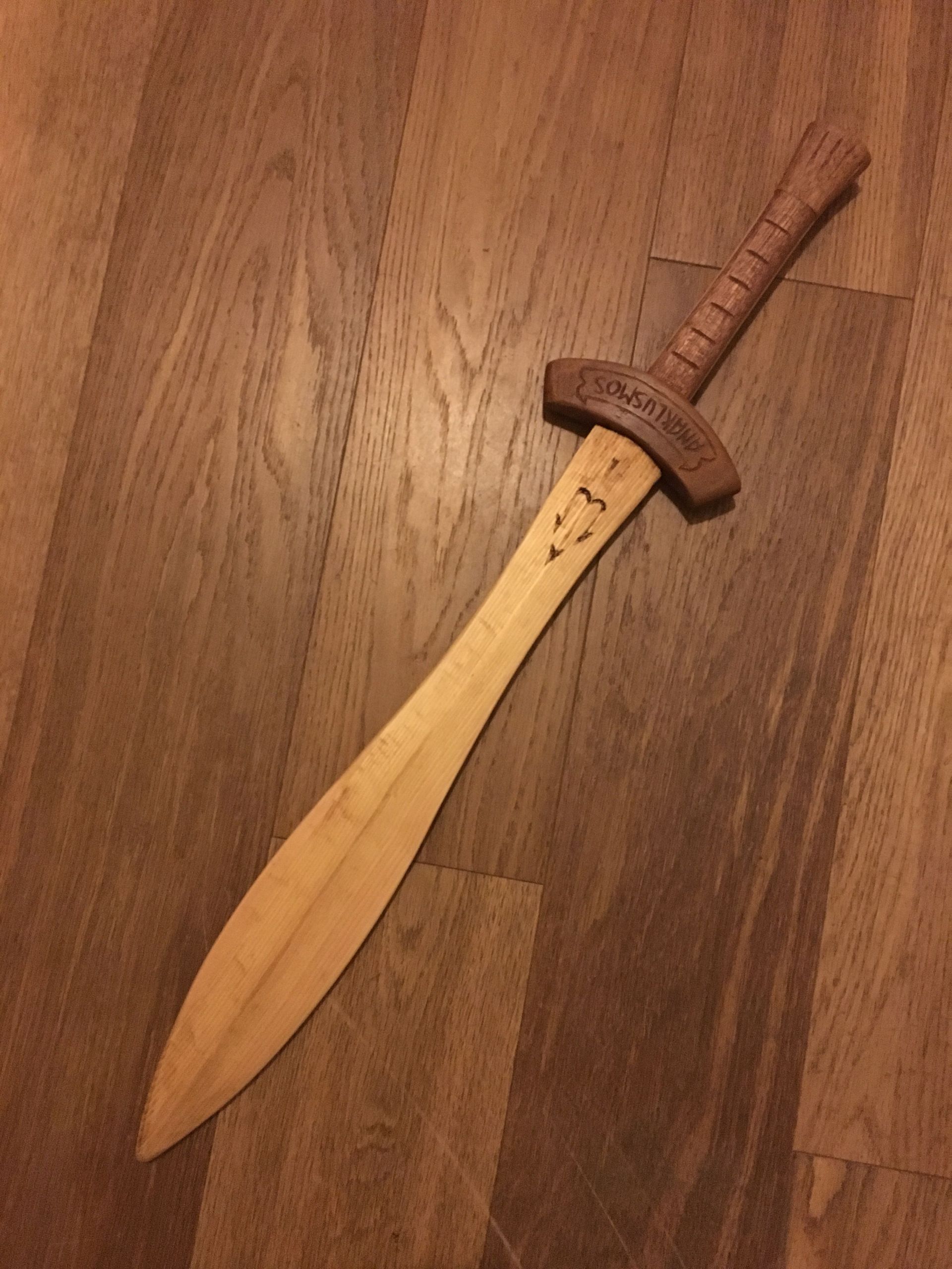 DIY Wood Sword
 Wooden sword Riptide from the Percy Jackson books made