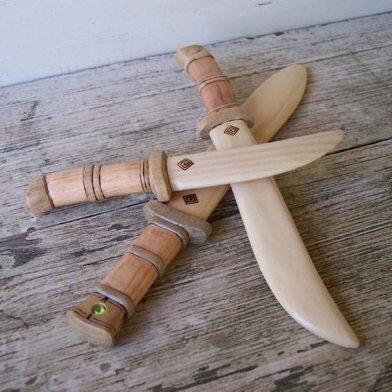 DIY Wood Sword
 Pirate King Wooden Toy Swords Set