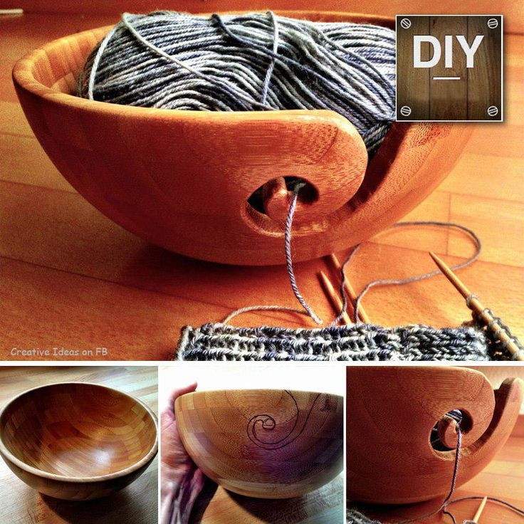 DIY Wooden Bowl
 DIY Wooden Yarn Bowl Yarn Bowls I love these