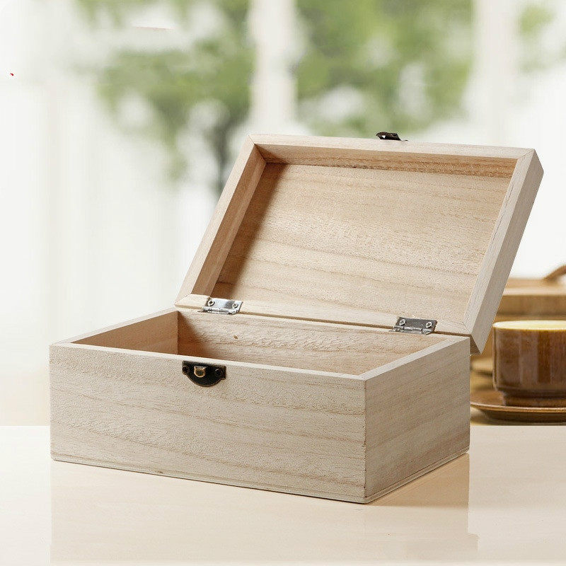 DIY Wooden Box
 2pcs lot Wholesale Popular Wood Jewelry Box Art Decor