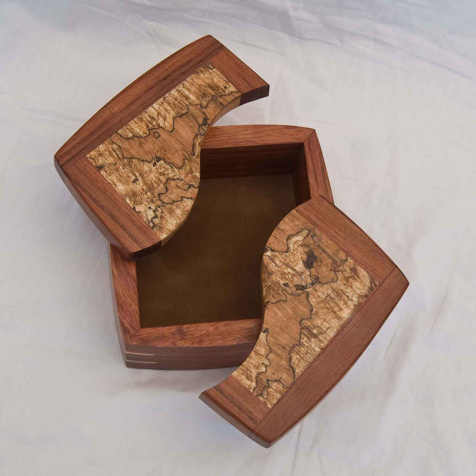 DIY Wooden Box With Lid
 Four examples of a handmade decorative keepsake box with