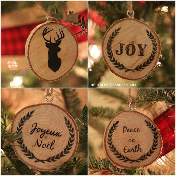 DIY Wooden Christmas Gifts
 Personalized Wood Slice Christmas Ornaments & Gifts