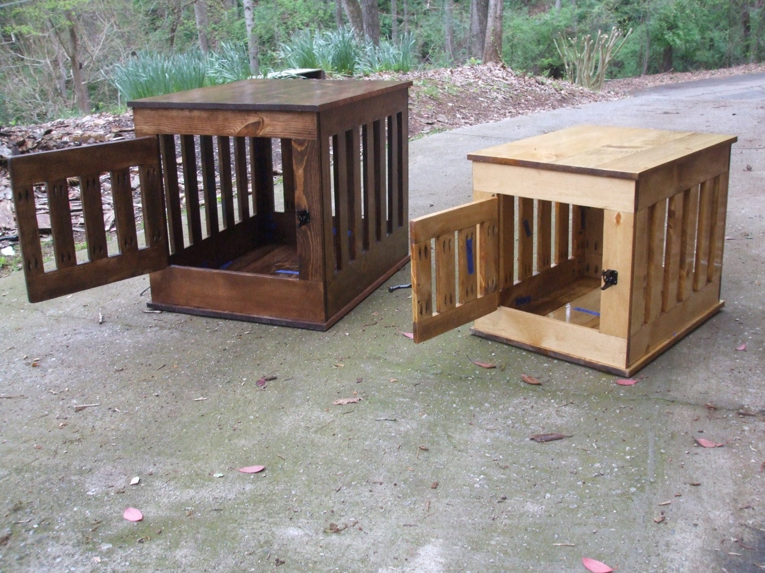 DIY Wooden Dog Crates
 Dog Crate End Table Wooden Dog Kennel Indoor Wood Dog House