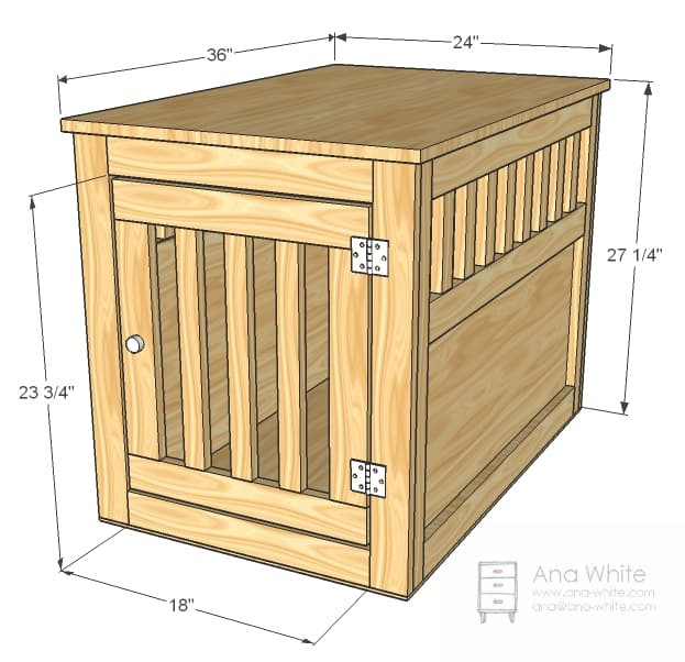 DIY Wooden Dog Crates
 DIY Dog Crate Plans 7 Plans For Your Pup s Custom Kennel