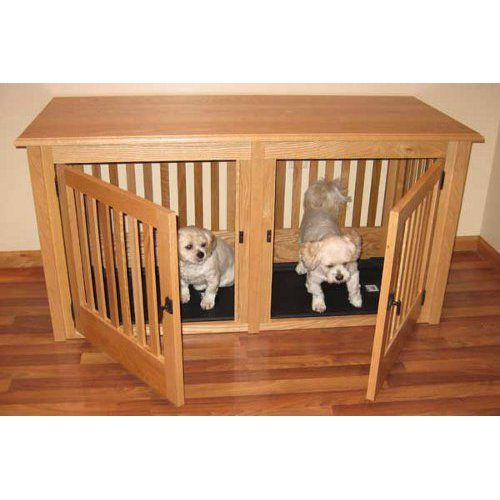 DIY Wooden Dog Crates
 Double Wood Dog Crate Small