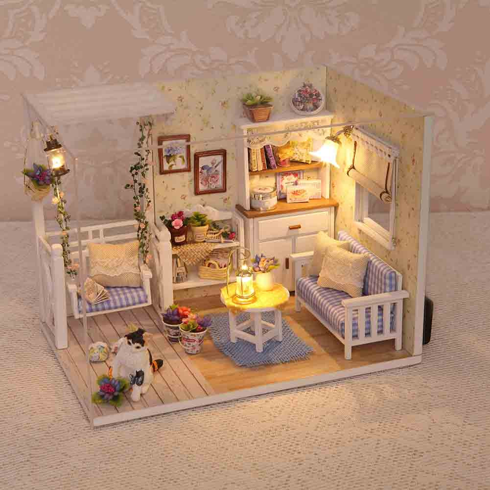 DIY Wooden Dollhouse Kits
 Delicate DIY Passion Assembled Wooden Dollhouse Miniature