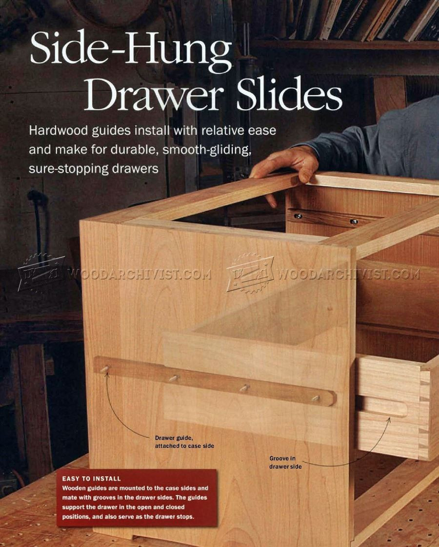 DIY Wooden Drawer Slides
 2841 DIY Wooden Drawer Slides Drawer Construction in