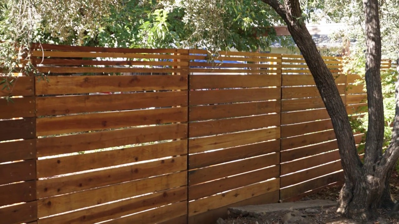 DIY Wooden Fence Installation
 Horizontal Fence Easy DIY Project