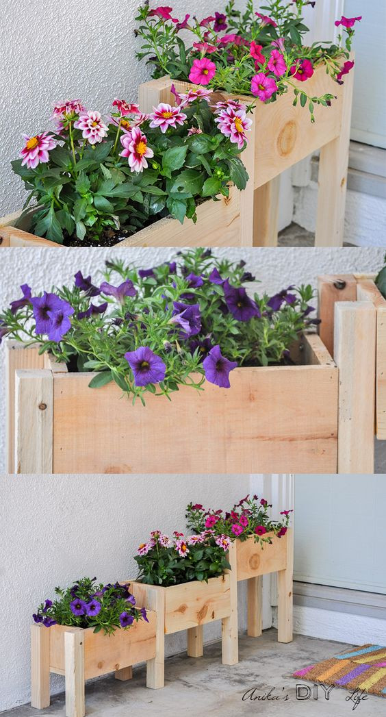 DIY Wooden Flower Pots
 30 Creative DIY Wood and Pallet Planter Boxes To Style Up