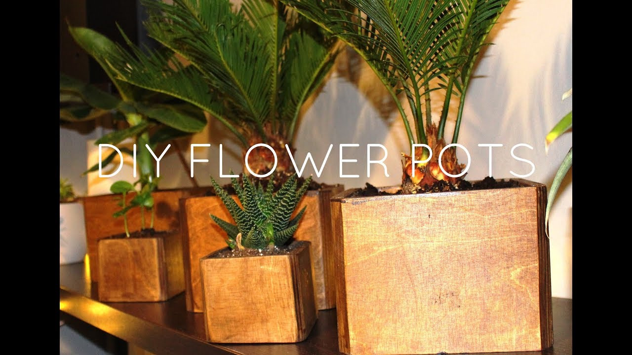 DIY Wooden Flower Pots
 DIY Wood flower pot easy and cheap plant box from