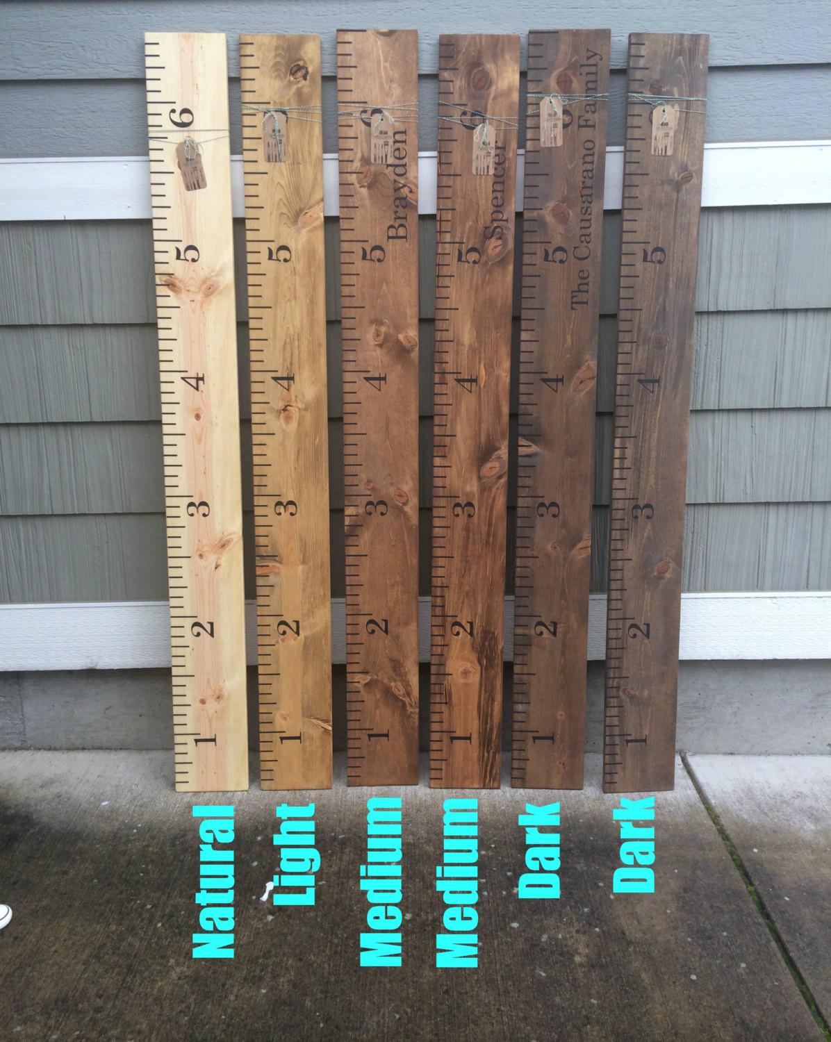 DIY Wooden Growth Chart
 Wood Ruler Growth Chart