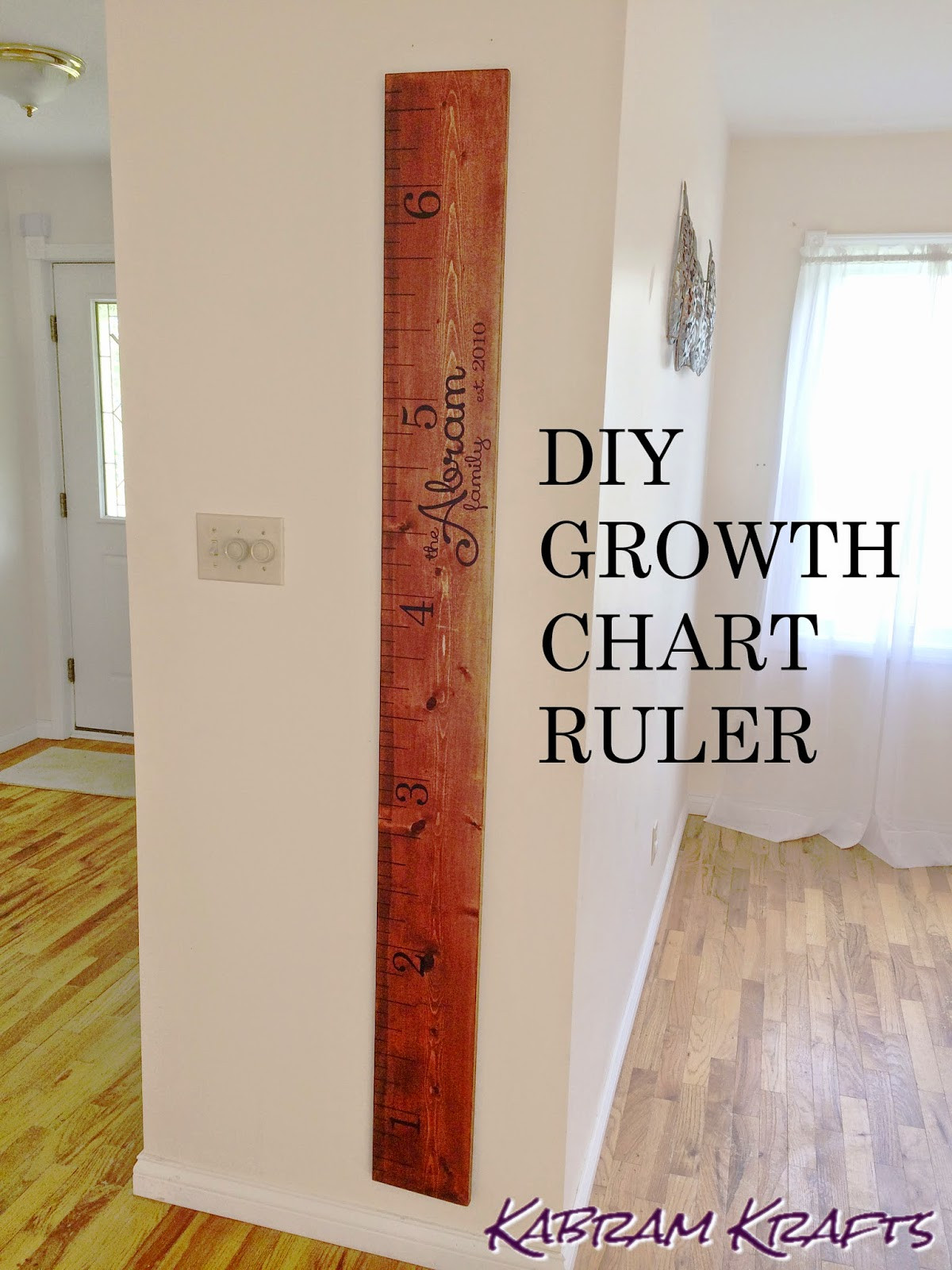 DIY Wooden Growth Chart
 DIY Wooden Growth Ruler Chart Kabram Krafts
