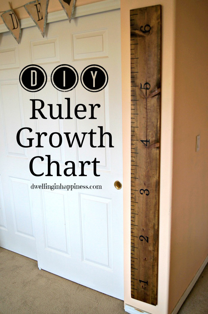 DIY Wooden Growth Chart
 DIY Ruler Growth Chart Made To Be A Momma