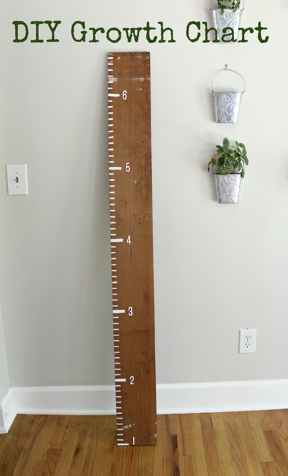 DIY Wooden Growth Chart
 Ten June DIY Wooden Growth Chart