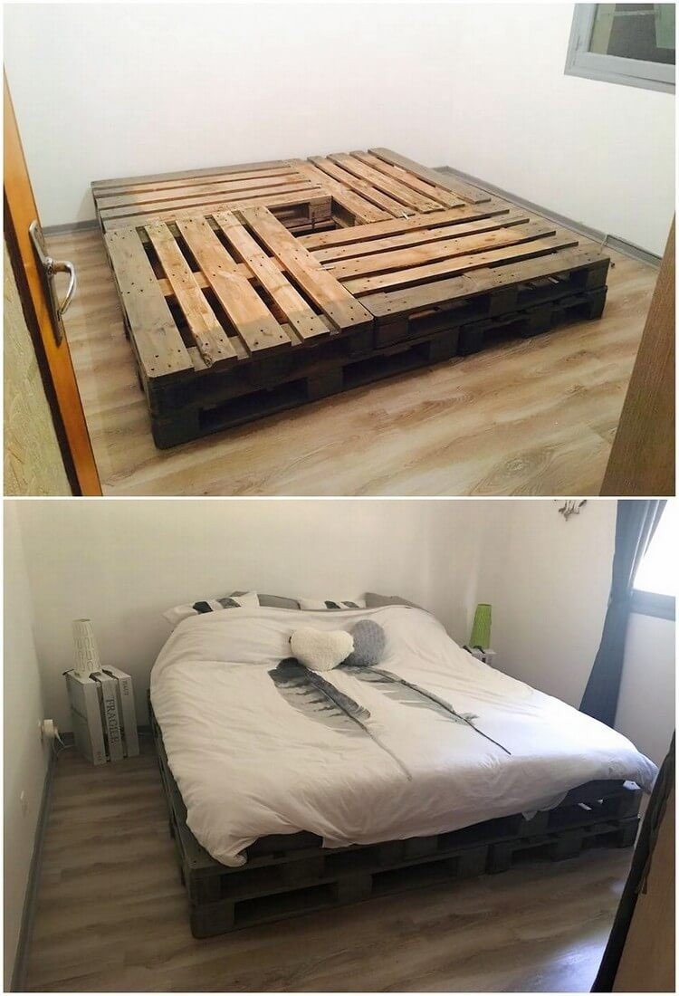 DIY Wooden Pallet Bed
 Inexpensive DIY Wood Pallet Ideas and Projects