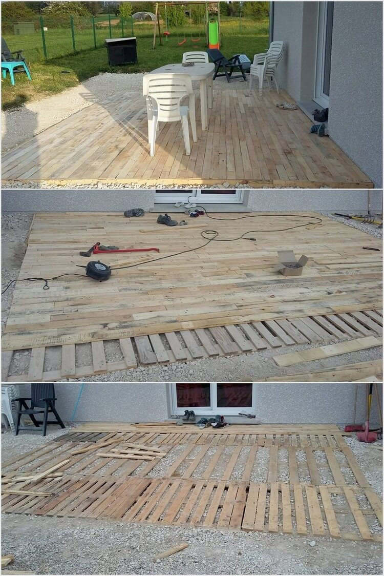 DIY Wooden Patio
 Cheap Home Furnishings with Recycled Wooden Pallets
