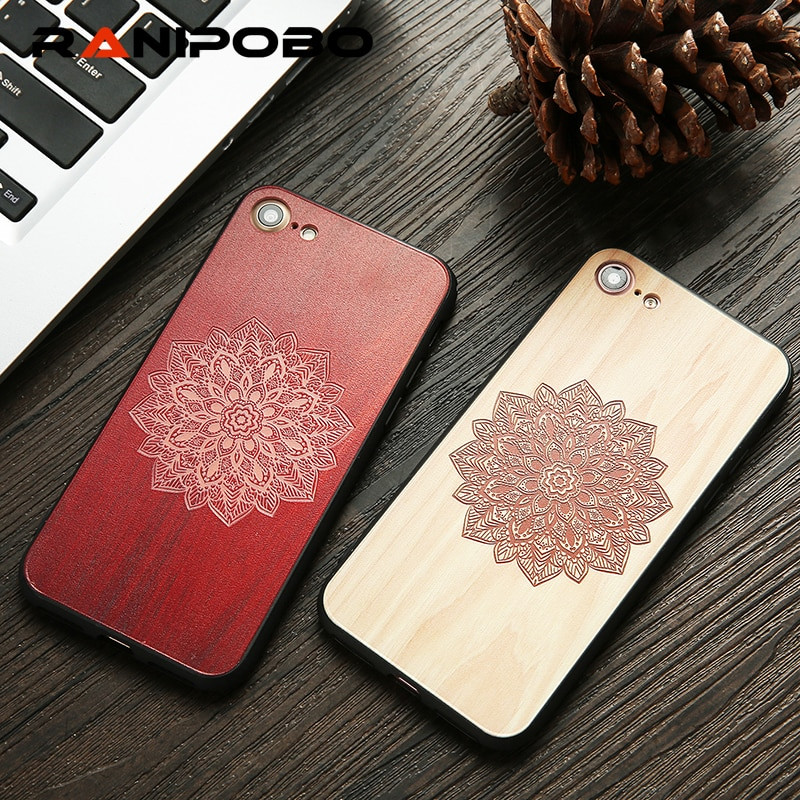 DIY Wooden Phone Case
 Wood Case For iphone 7 6 6s Plus 7Plus Cover DIY 3D Flower