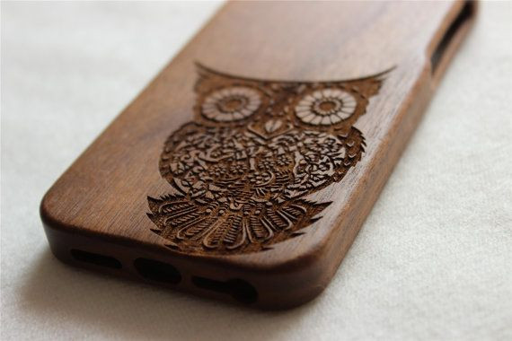 DIY Wooden Phone Case
 iphone 5s case Wood iphone 5 case Engraved owl wood by