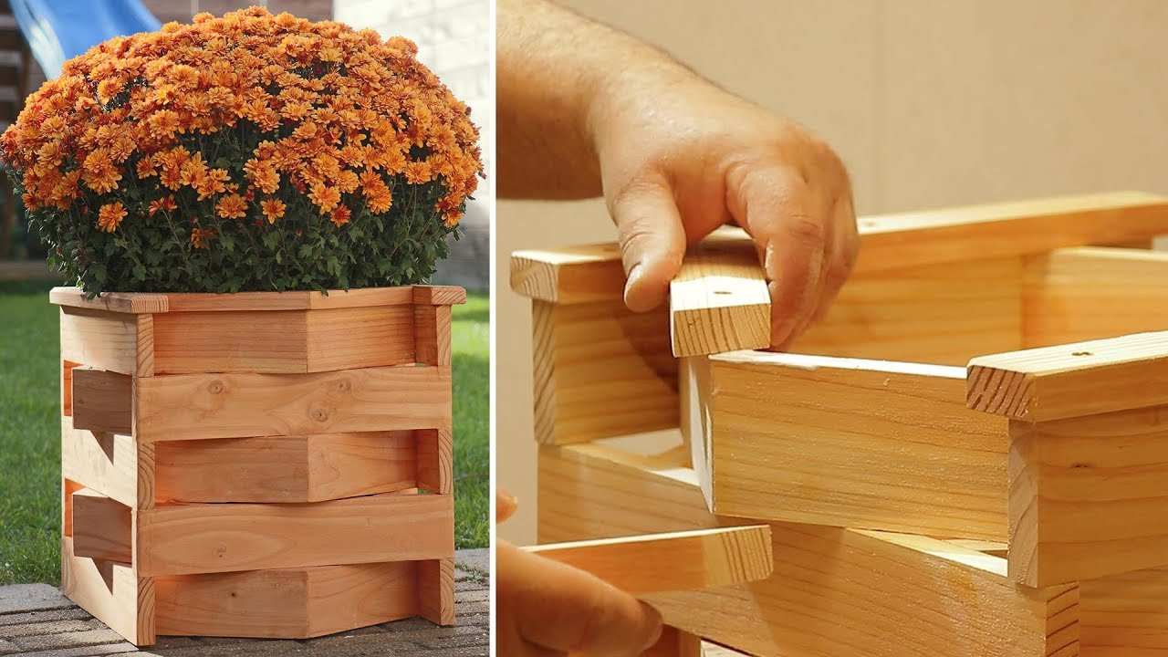 DIY Wooden Planter Box
 DIY Unique Wood Planter Box