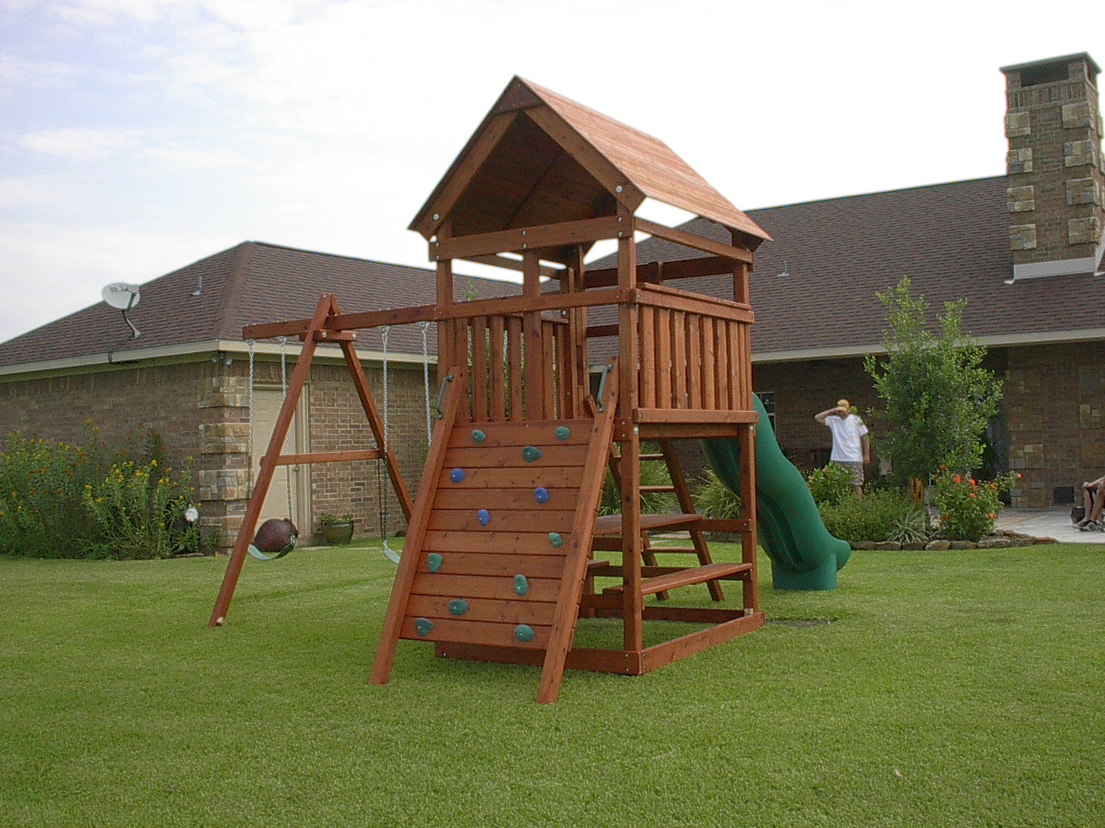 DIY Wooden Playset
 Triton Playset DIY Wood Fort and Swingset Add on Plans