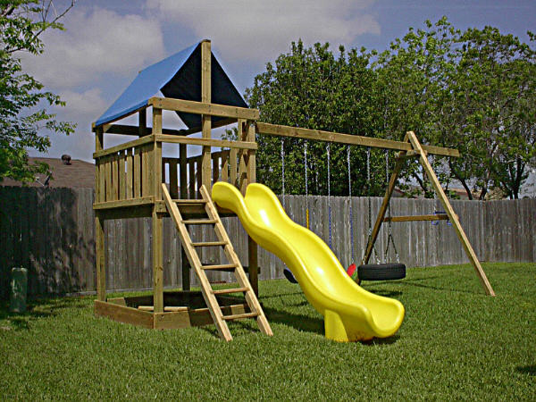 DIY Wooden Playset
 Triton Playset DIY Wood Fort and Swingset Add on Plans