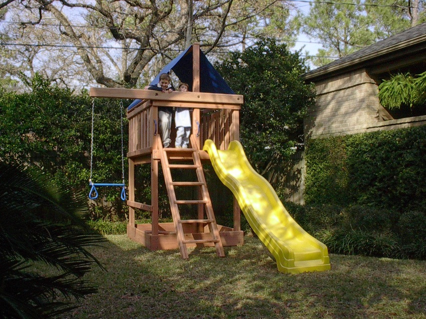 DIY Wooden Playset
 Apollo Playset DIY Wood Fort and Swingset Plans