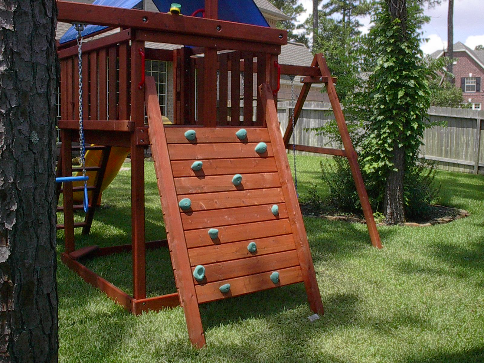 DIY Wooden Playset
 Apollo Playset DIY Wood Fort and Swingset Plans