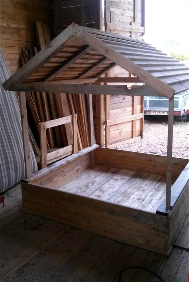 DIY Wooden Sandbox
 Build a Covered Pallet Sandbox DIY 101 Pallet Ideas