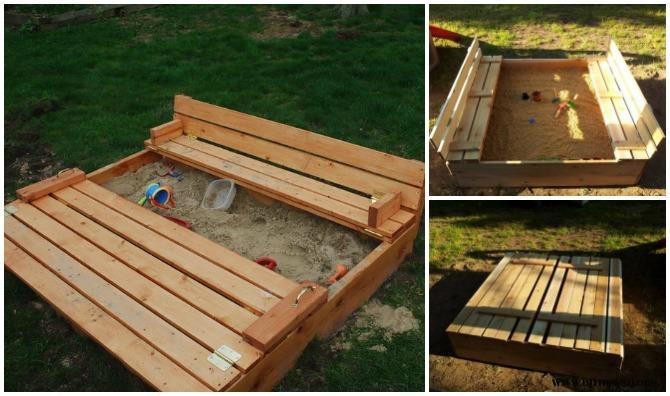 DIY Wooden Sandbox
 DIY Sandbox Projects Picture Instructions