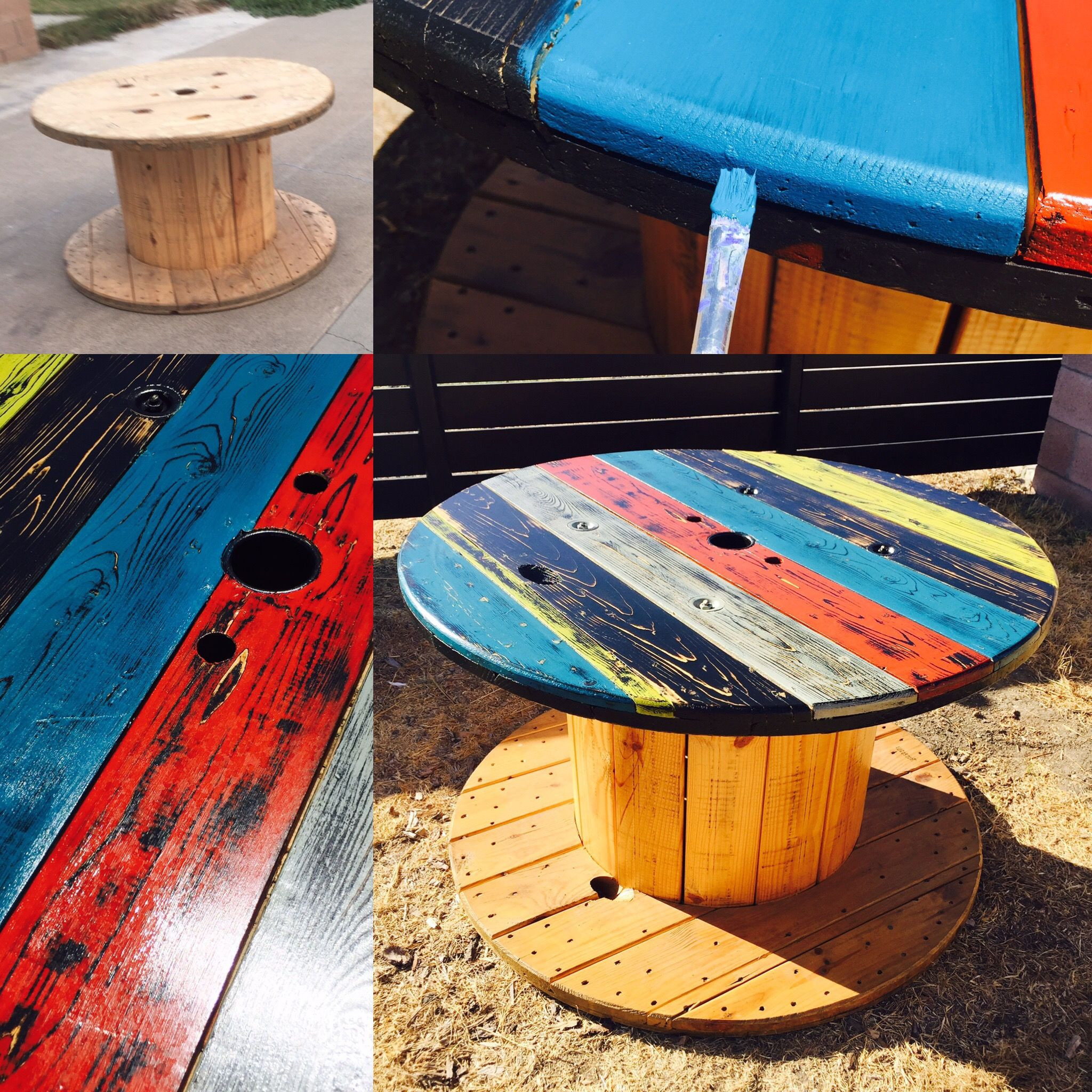 DIY Wooden Spool Projects
 Refurbished Electrical Wire Spool Table