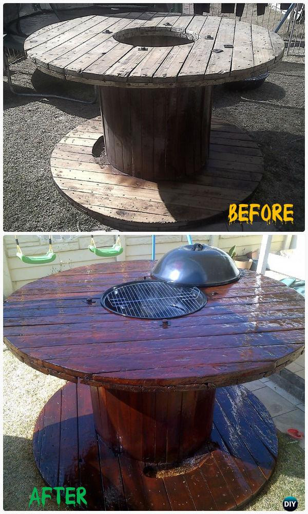 DIY Wooden Spool Projects
 DIY Recycled Wood Cable Spool Furniture Ideas Projects