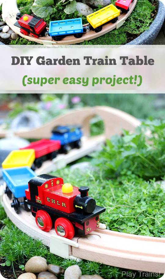 DIY Wooden Trains
 DIY Outdoor Train Table a Wooden Train Garden Railway