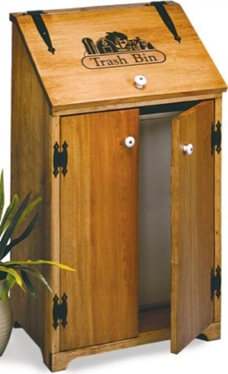 DIY Wooden Trash Can
 High School Woodworking Project PDF