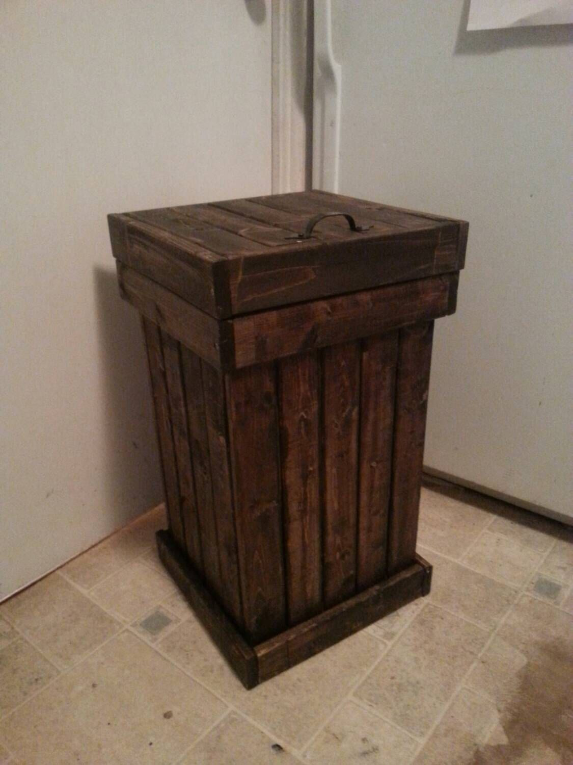 DIY Wooden Trash Can
 Pin by Tanya Atlasman on Etsy in 2019