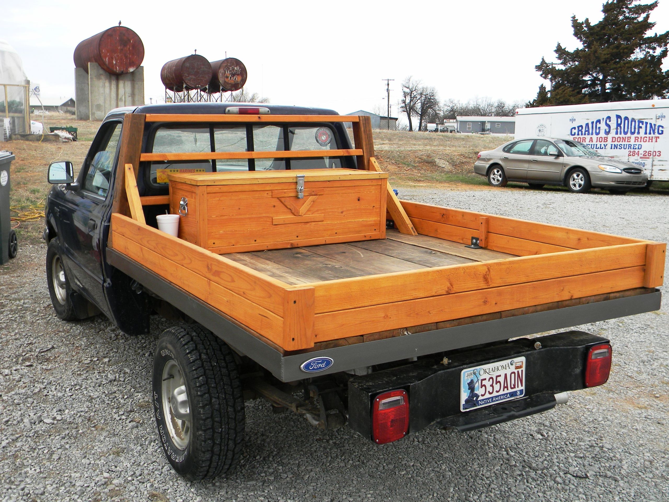 DIY Wooden Truck Bed
 Custom Hand built all wooden truck bed made from recycled