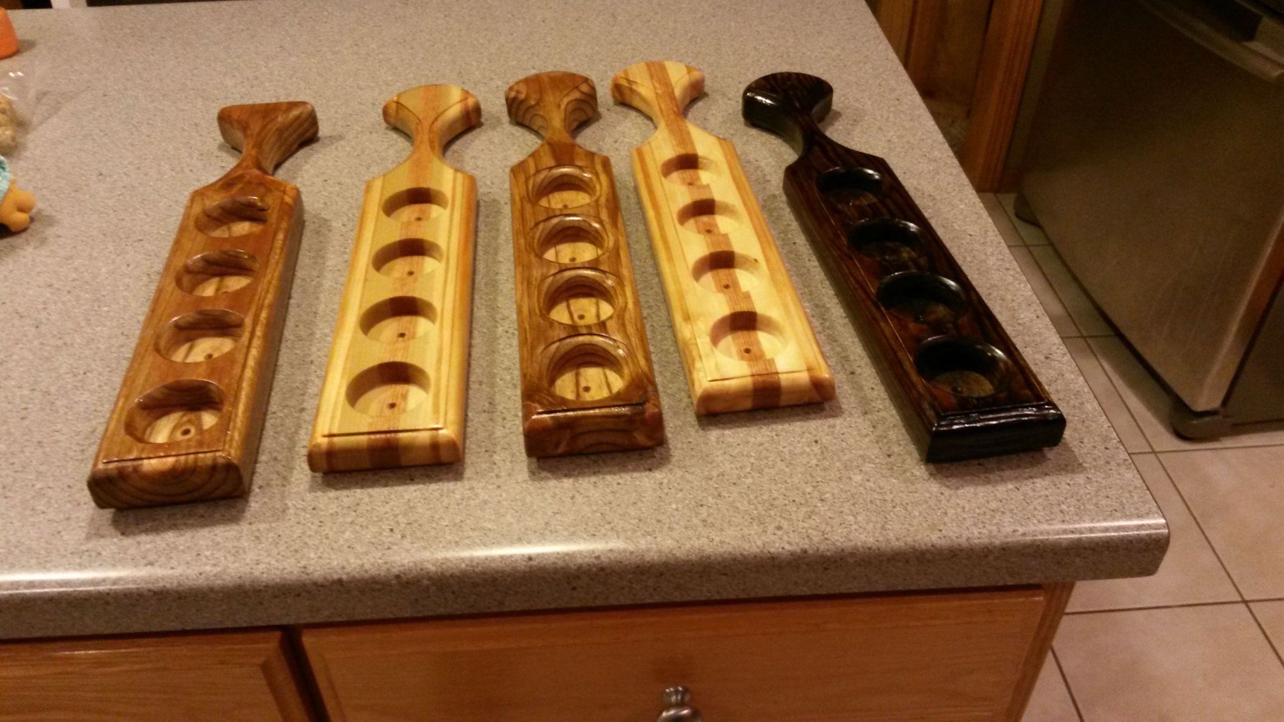 DIY Woodworking Christmas Gifts
 Made some beer flights for Christmas ts woodworking