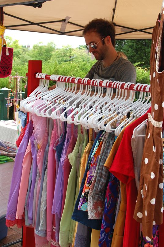 DIY Yard Sale Clothes Rack
 yard sale clothes rack