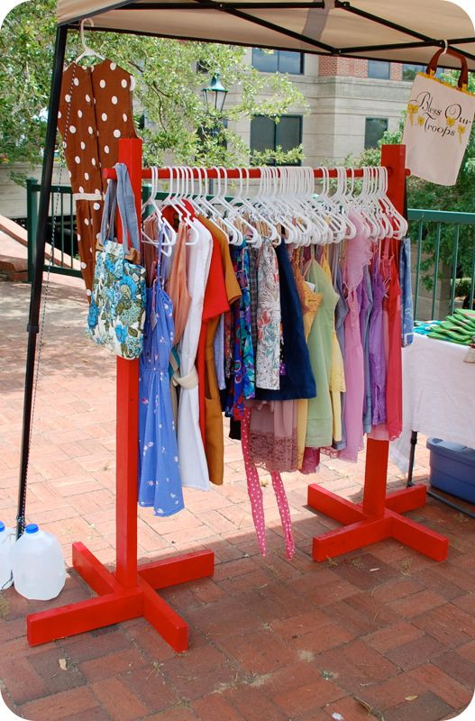 DIY Yard Sale Clothes Rack
 Diy clothing Clothing racks and Yard sales on Pinterest