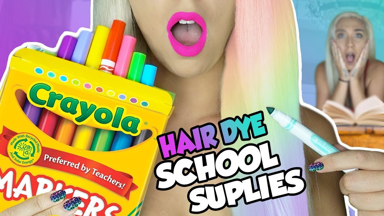 DIY Your Hair
 DIY Dye Your Hair With School Supplies Fun And Easy Ways