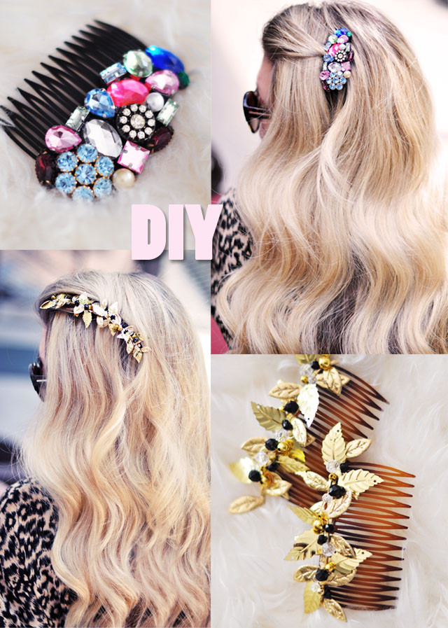 DIY Your Hair
 DIY Bejeweled Hair bs Pretty Brooches for your Hair