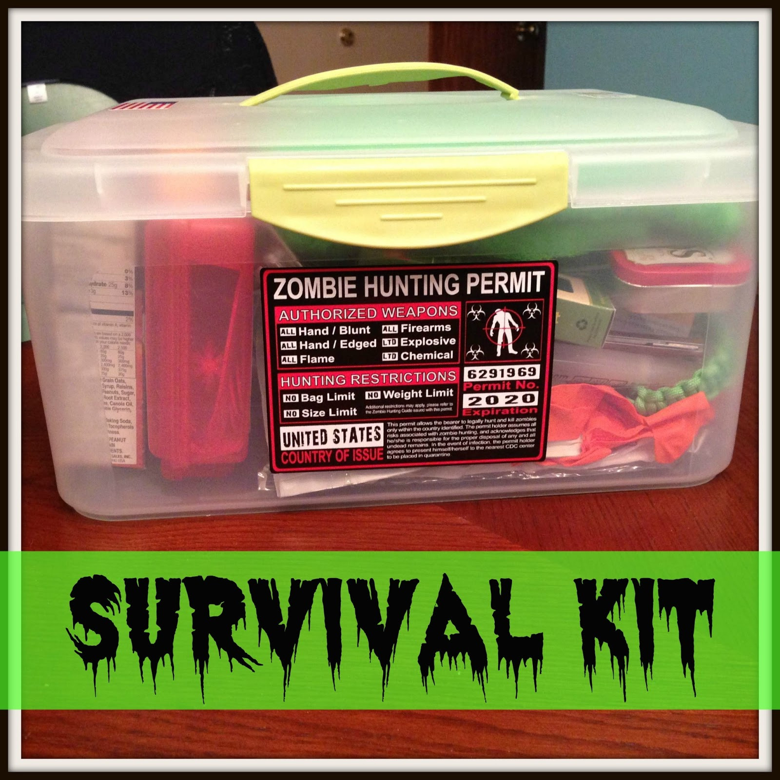 DIY Zombie Survival Kit
 The Best Amazing Blogging Site Zombies Will Hate This