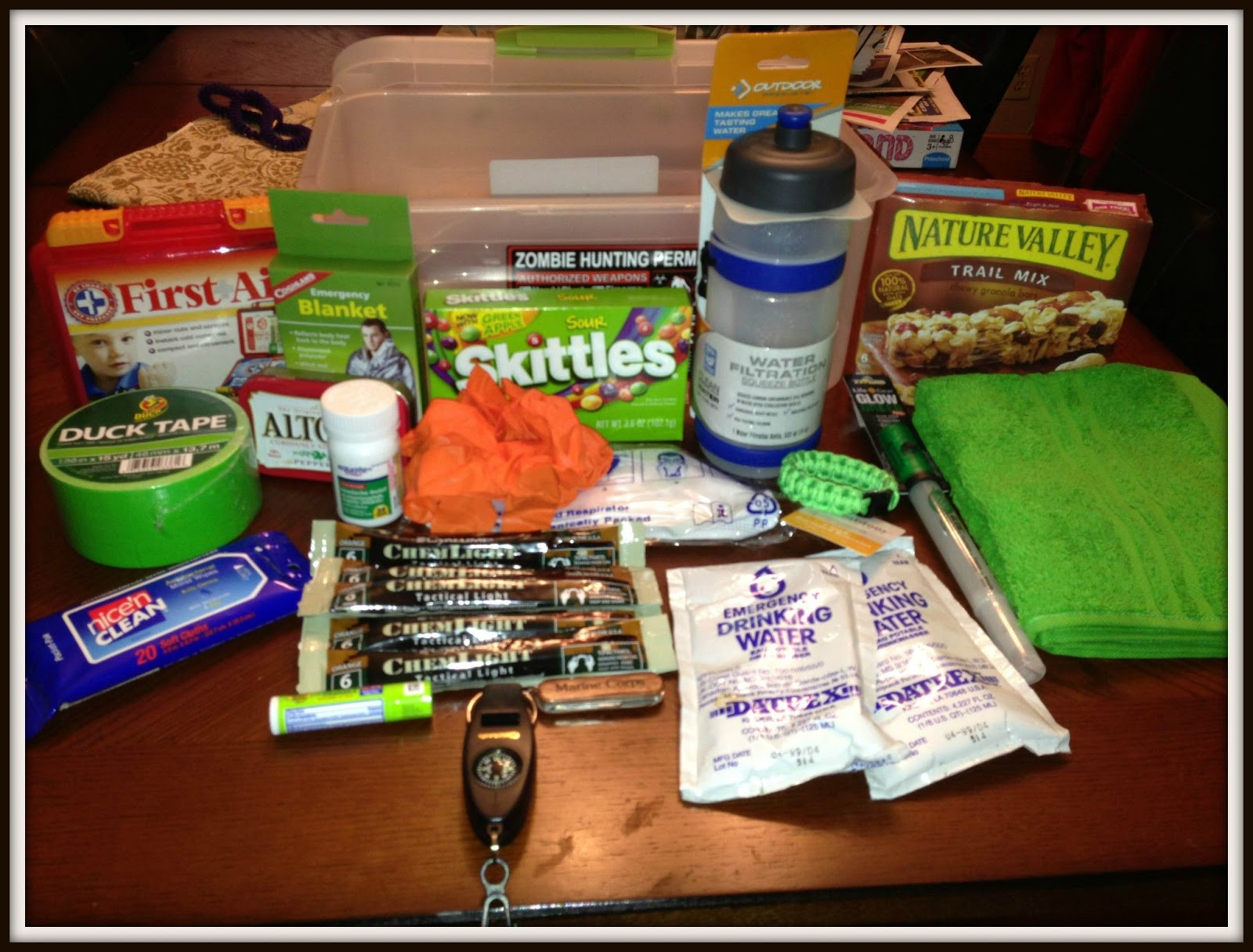 DIY Zombie Survival Kit
 Guest Post Zombie Apocalypse Survival Kit Glued To My