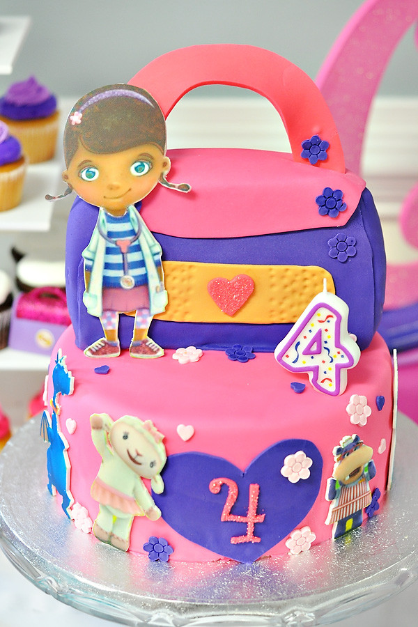 Doc Mcstuffin Birthday Cakes
 Pink and Purple Doc McStuffins Party Hostess with the
