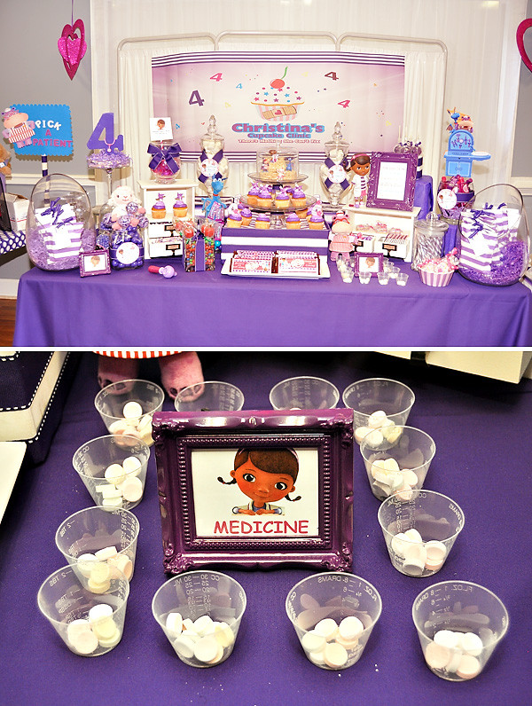 Doc Mcstuffin Birthday Party Ideas
 Pink and Purple Doc McStuffins Party Hostess with the