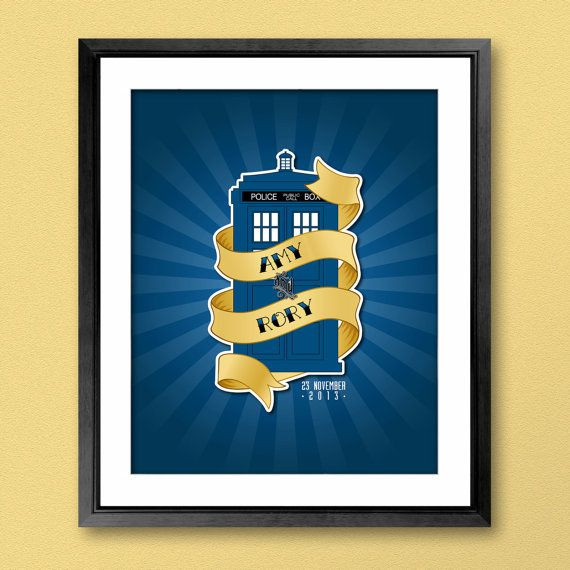 Doctor Who Wedding Guest Book
 Police Box Wedding Poster Guestbook Alternative or