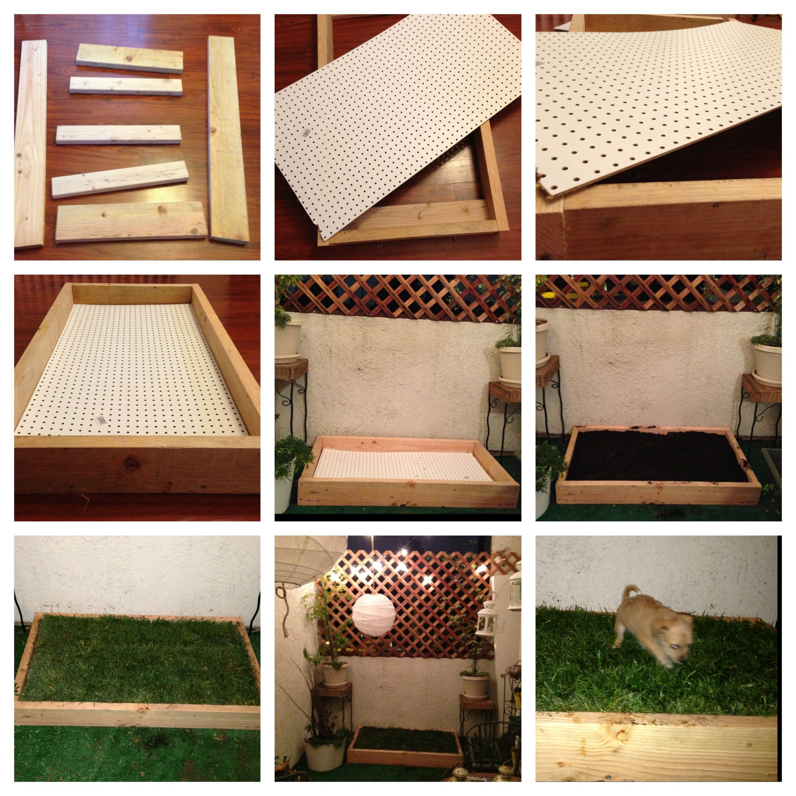 Dog Potty Grass DIY
 DIY dog grass box Easy to make and less than $40 at Home