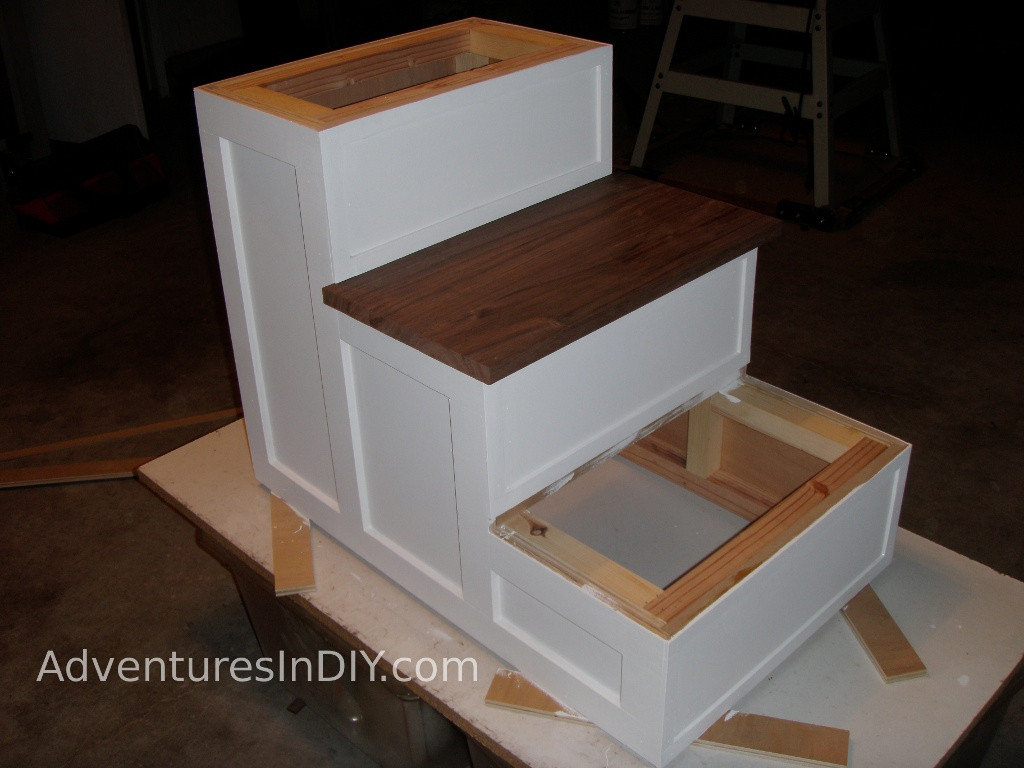 Dog Stairs DIY
 Making a Fancy Dog Step – Installing Trim and Finishing
